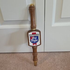 Old Style Wooden Tap Handle in Brown with Gold Accents